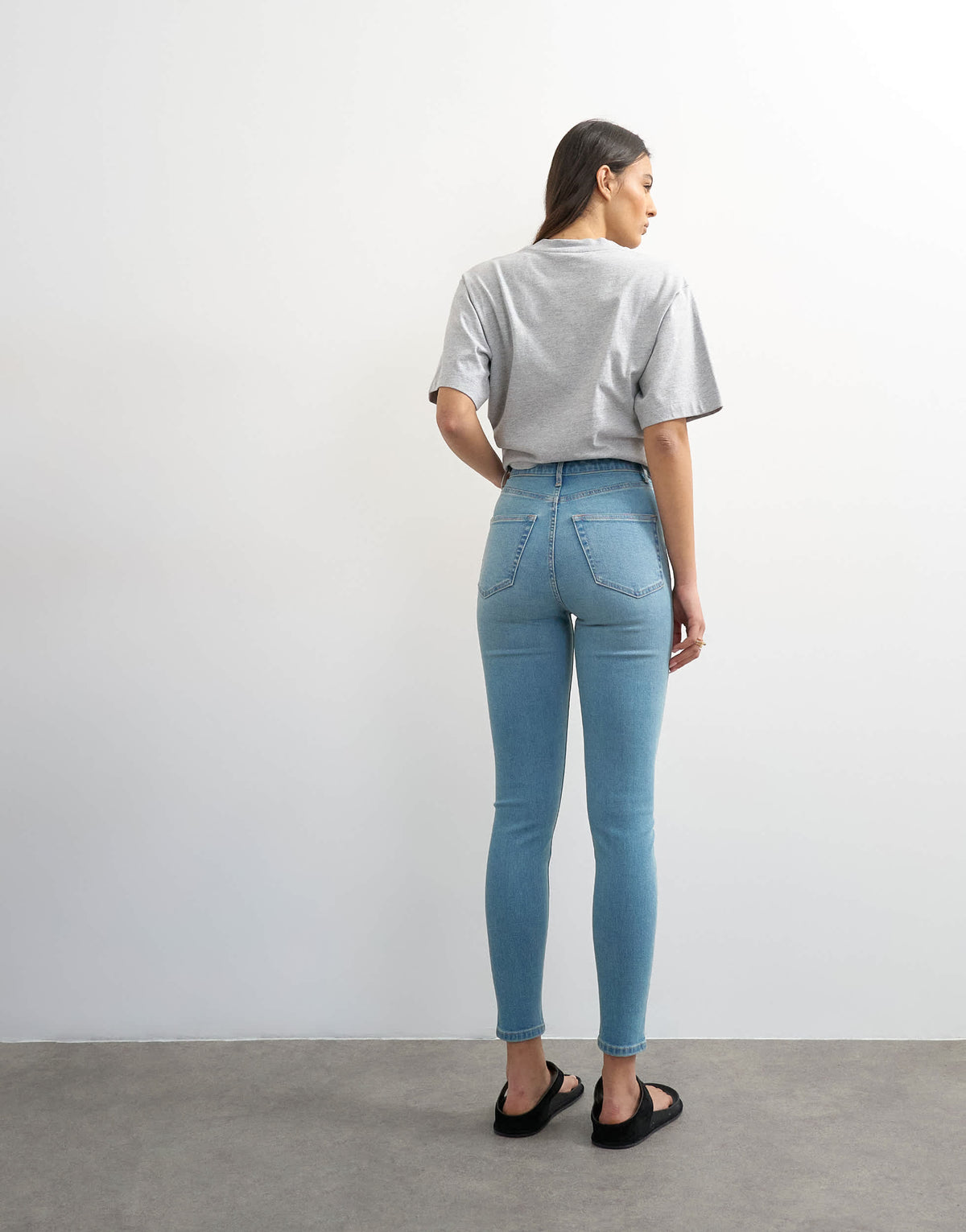 Topshop Jamie high rise jeans in  bleach
