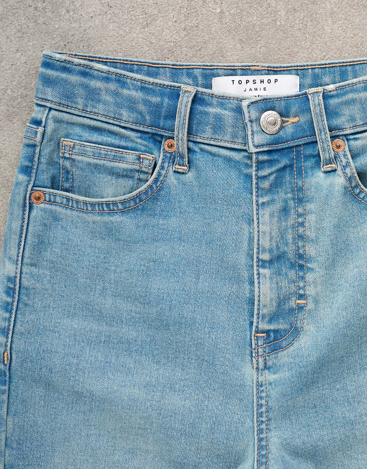 Topshop Jamie high rise jeans in  bleach