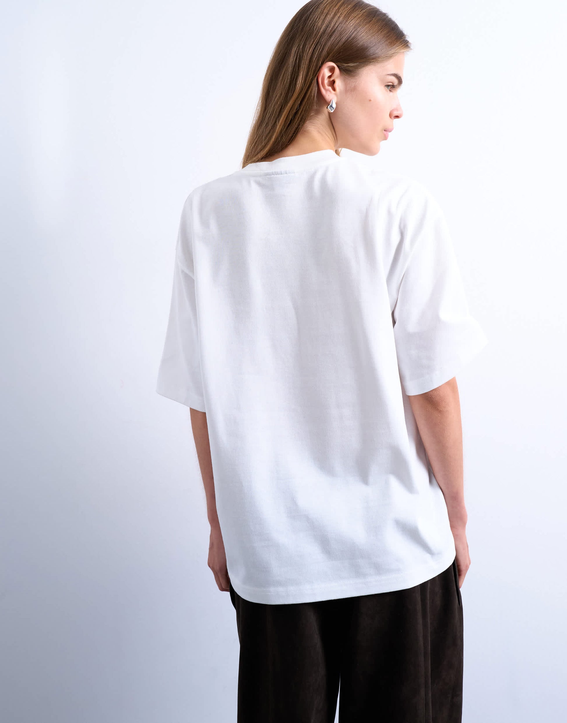Topshop graphic oversized retro car print tee in white