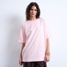 Topshop stripe oversized drop shoulder tee in pink