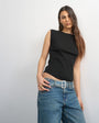 Topshop rib boyfriend tank in black