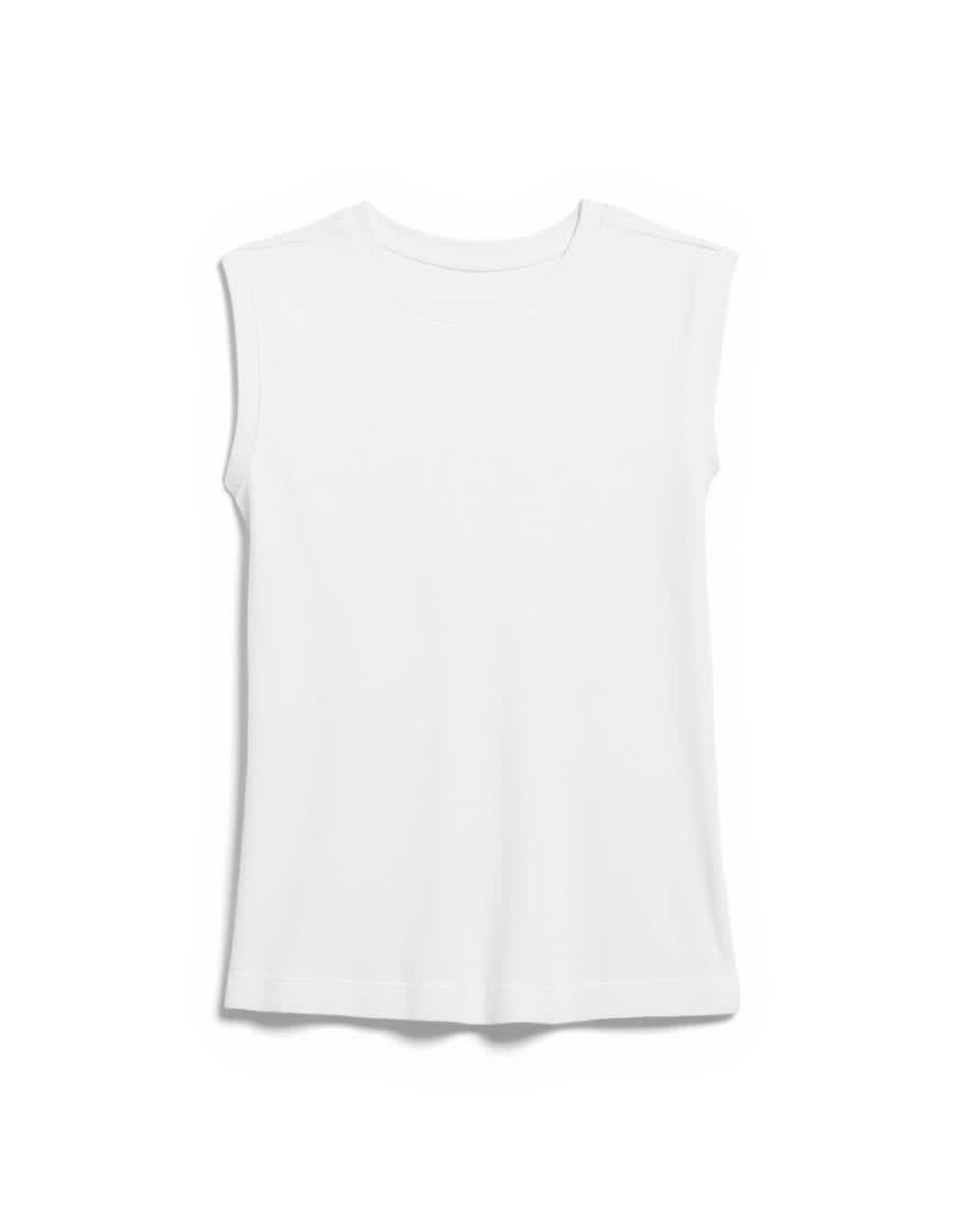 Topshop rib boyfriend tank in white