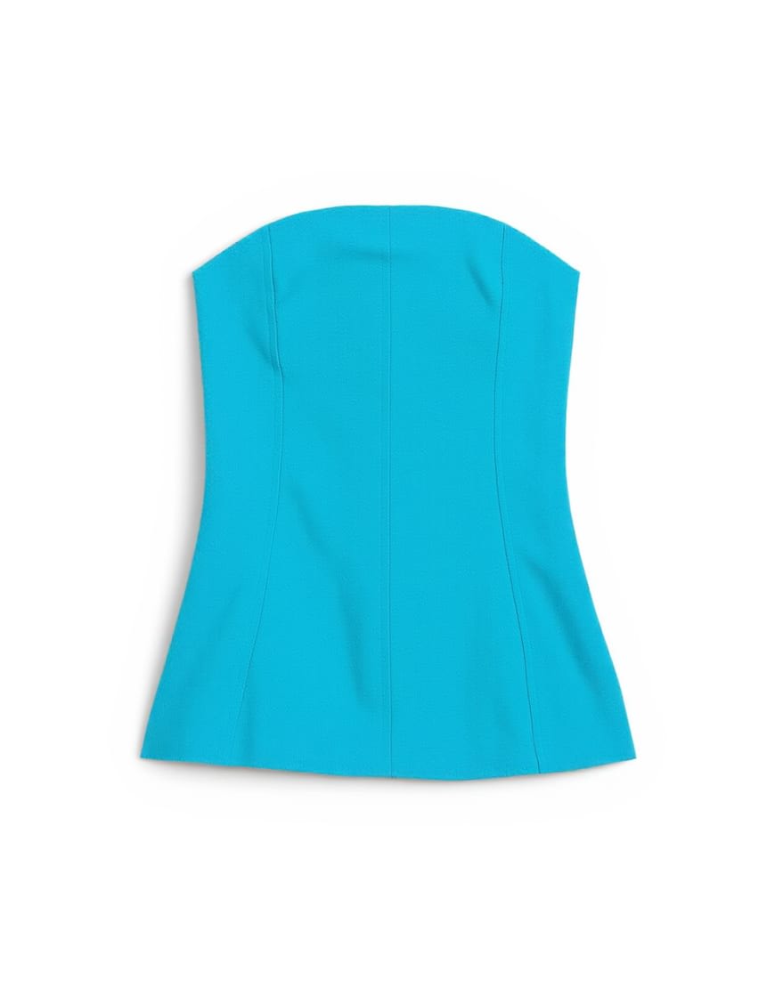 Topshop fitted tailored bandeau in teal