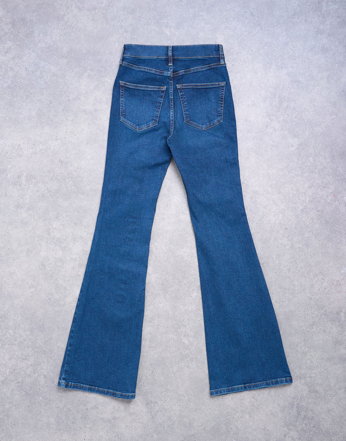 Topshop Jamie flare high rise jean in rich blue