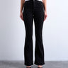 Topshop Jamie Schlagjeans mit hohem Bund in Schwarz