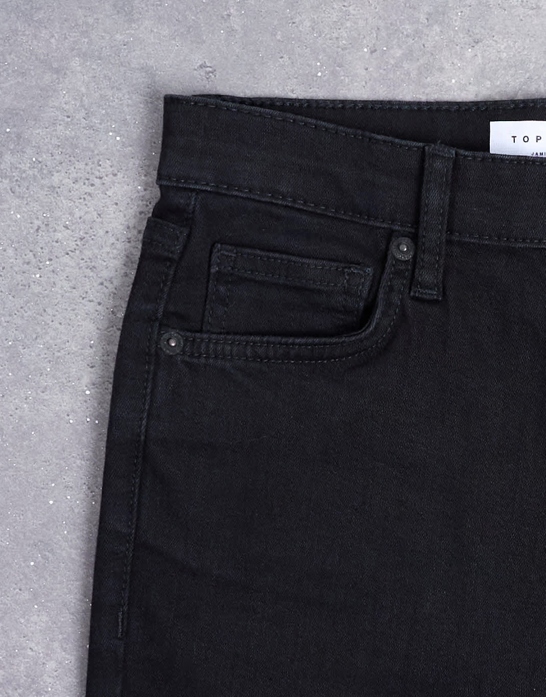 Topshop Jamie flare high rise jean in black