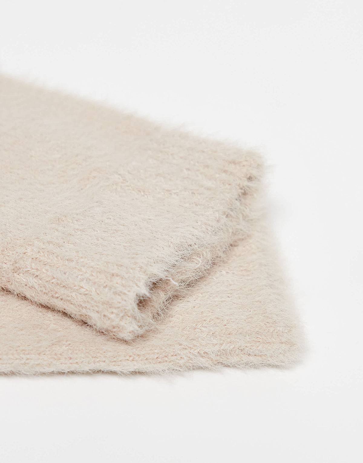 Topshop fluffy cosy sock in beige