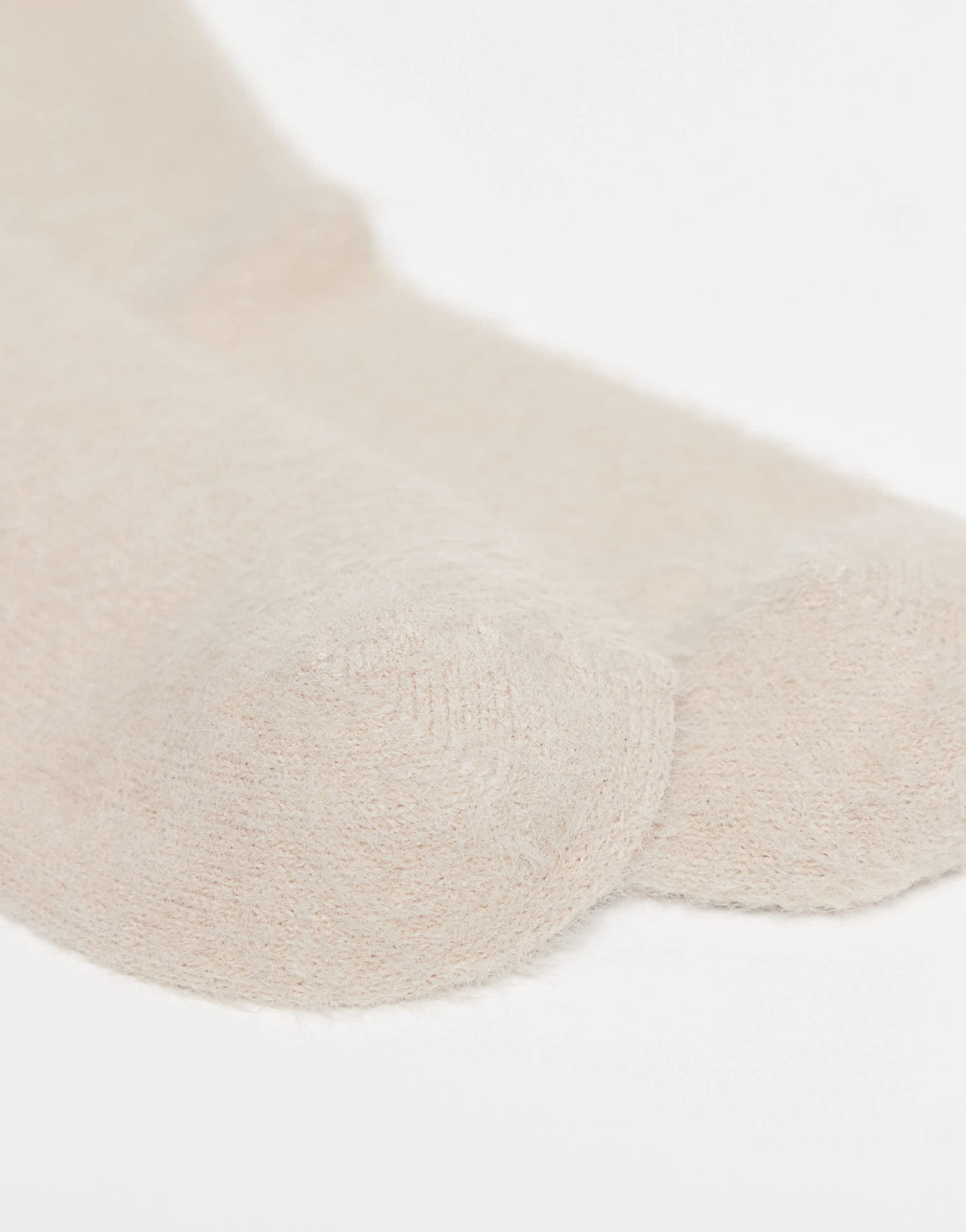 Topshop fluffy cosy sock in beige