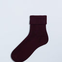 Topshop Tot ribbed cosy boot sock in burgundy