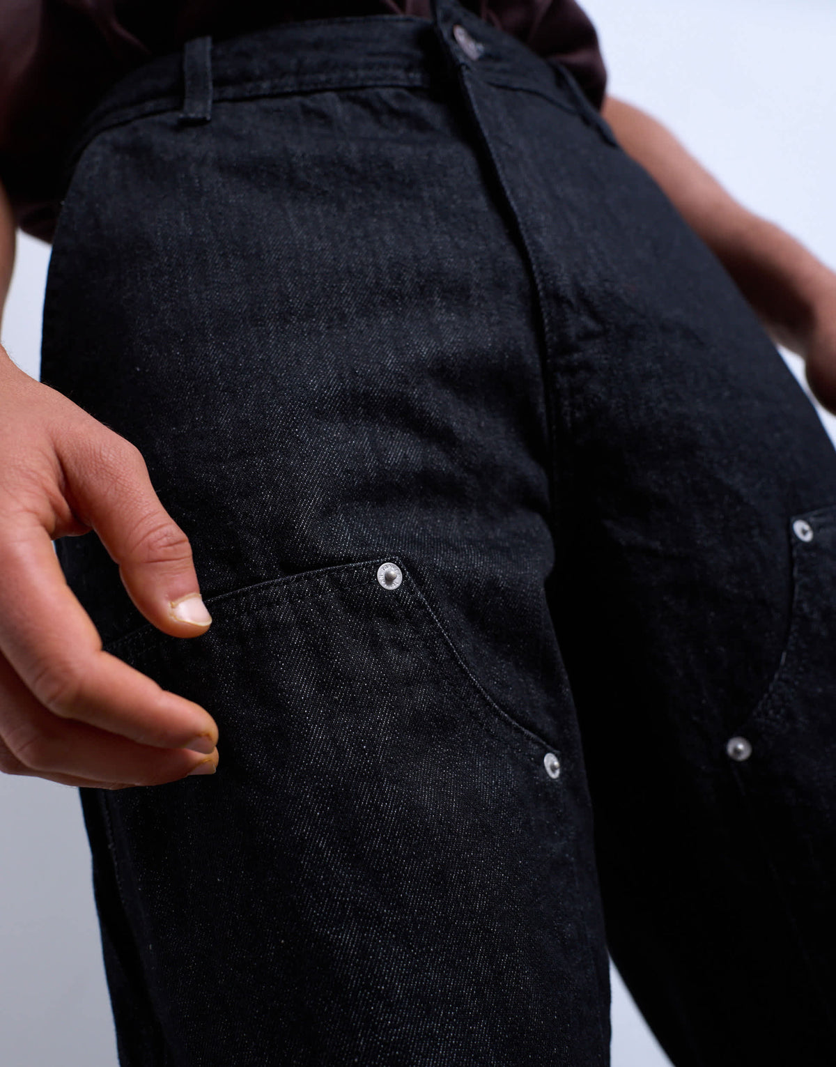 Topman baggy carpenter jean in raw black