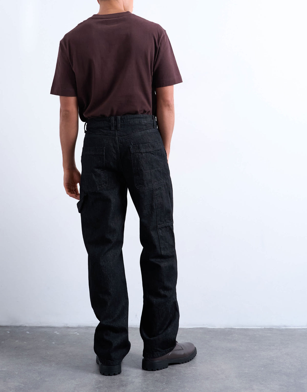 Topman baggy carpenter jean in raw black