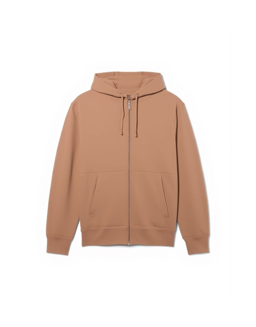 Topman heavyweight oversized zip through hoodie in stone