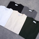 Lot de 5 t-shirts coupe décontractée Topman noir, blanc, écru, vert foncé et anthracite