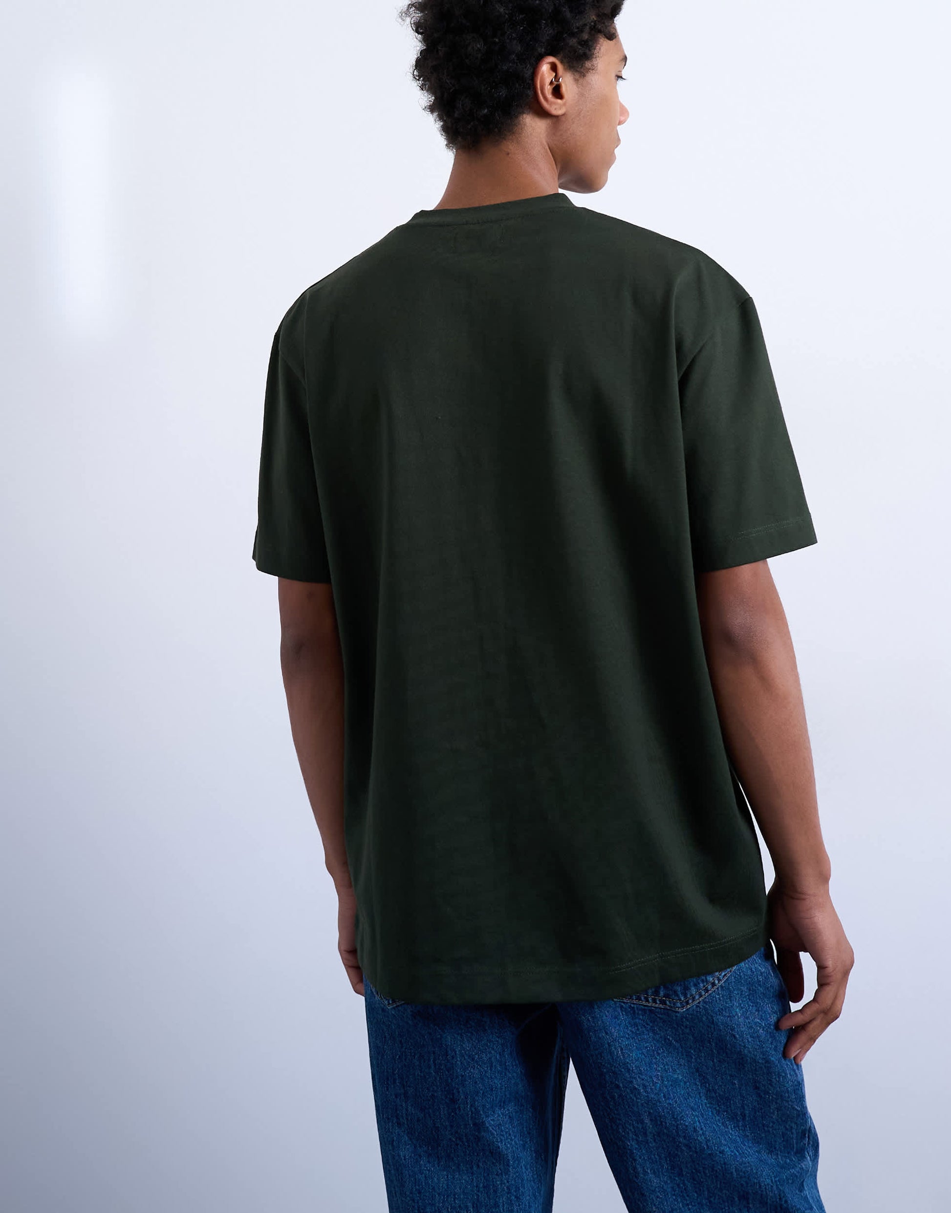 Topman 5 pack relaxed t-shirt in black, white, ecru, dark green and charcoal 