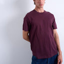 Topman classic fit t-shirt in dark burgundy