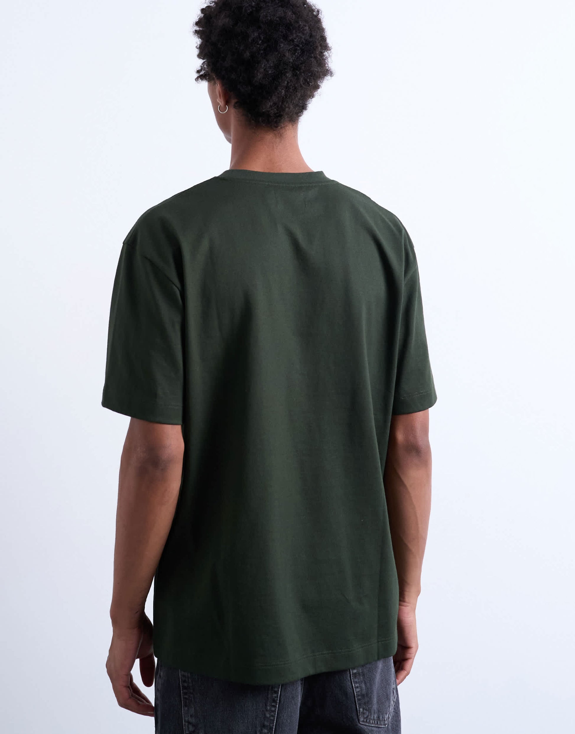 Topman relaxed t-shirt in dark green 