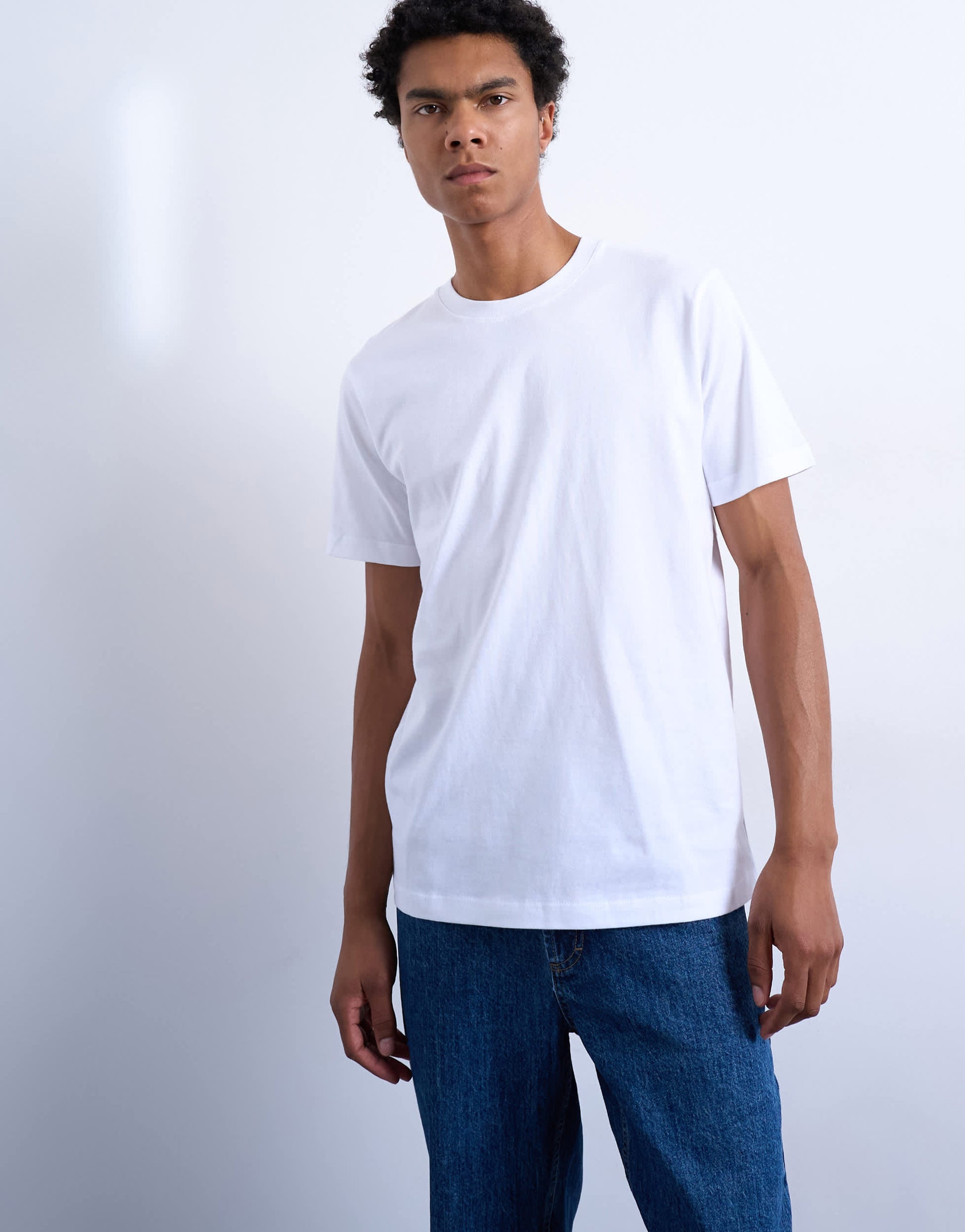 Topman 5 pack classic fit t-shirt in black, white, ecru, dark brown and charcoal