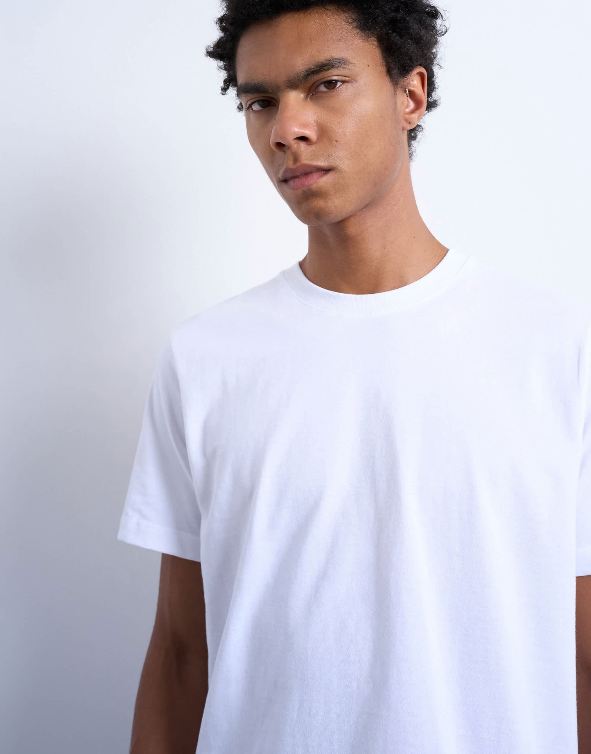 Topman 5 pack classic fit t-shirt in black, white, ecru, dark brown and charcoal