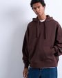 Topman heavyweight oversized hoodie in brown