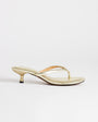 Topshop Axel toe thong mid heel sandal in gold