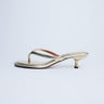 Topshop Axel toe thong mid heel sandal in gold
