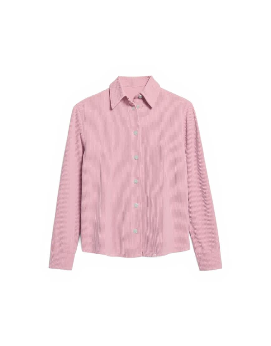 Topshop denim 70s collar shirt in pink cord