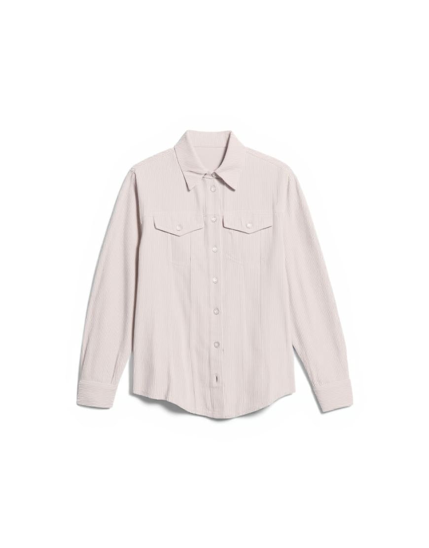 Topshop cinch detail shirt in pearl cord
