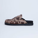 Topshop Addie mule loafer in cow print hair on real leather
