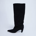 Bottines Topshop Nelly en daim véritable noir, bout pointu et souple