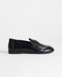 Topshop Charlie flat loafer in black lizard