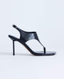 Topshop Sandy toe thong high heeled sandal in black