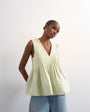Topshop v neck pintuck detail a line top in mint