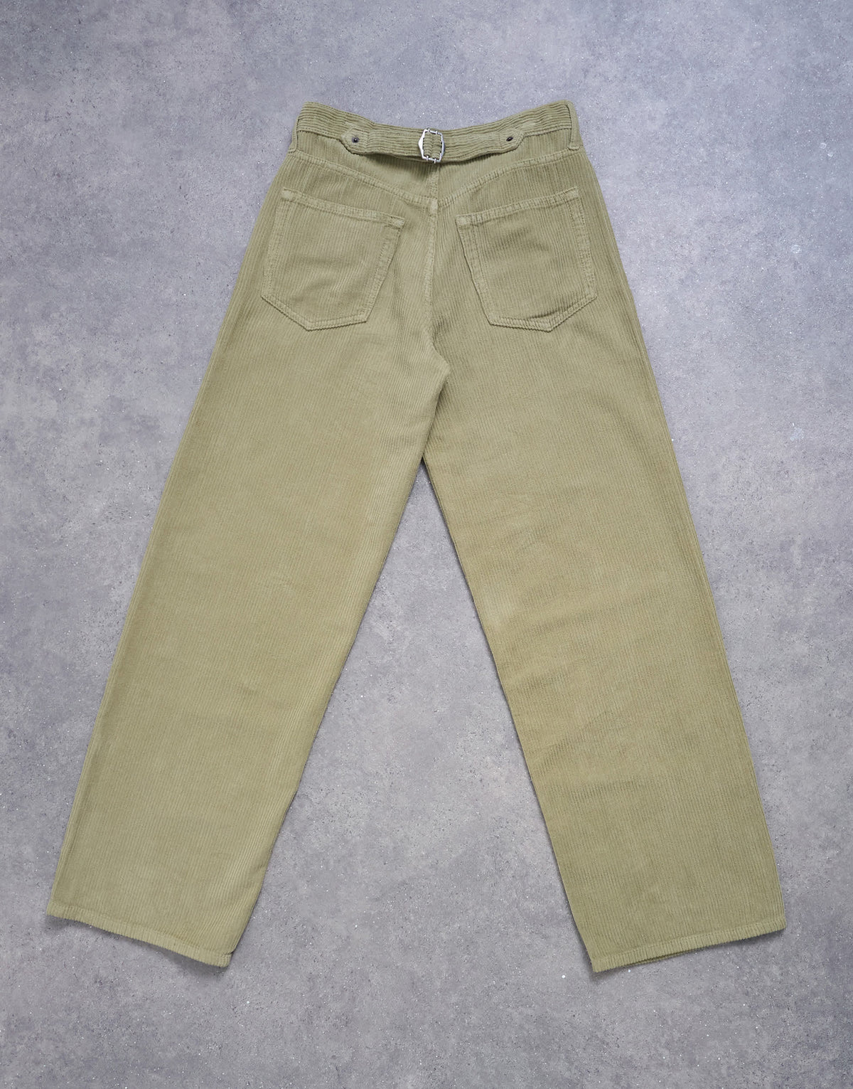 Topshop Cinch low rise jean in green cord