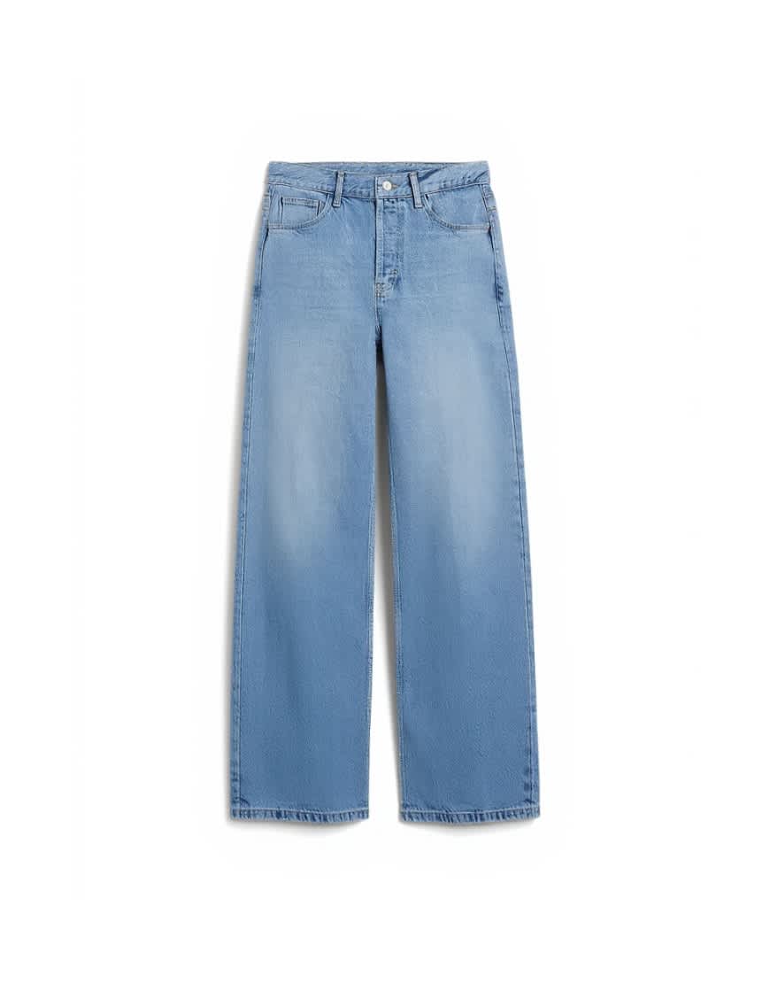Topshop Column mid rise jean in bleach