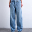 Topshop Column mid rise jean in bleach
