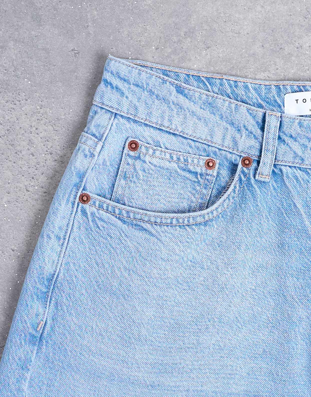 Topshop Column mid rise jean in bleach