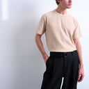Topman premium heavyweight rib tee in camel
