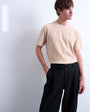 Topman premium heavyweight rib tee in camel