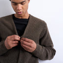 Topman Regular Fit Strickjacke in Braun