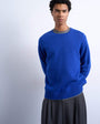 Topman regular fit knitted crew neck jumper with wool in cobalt blue