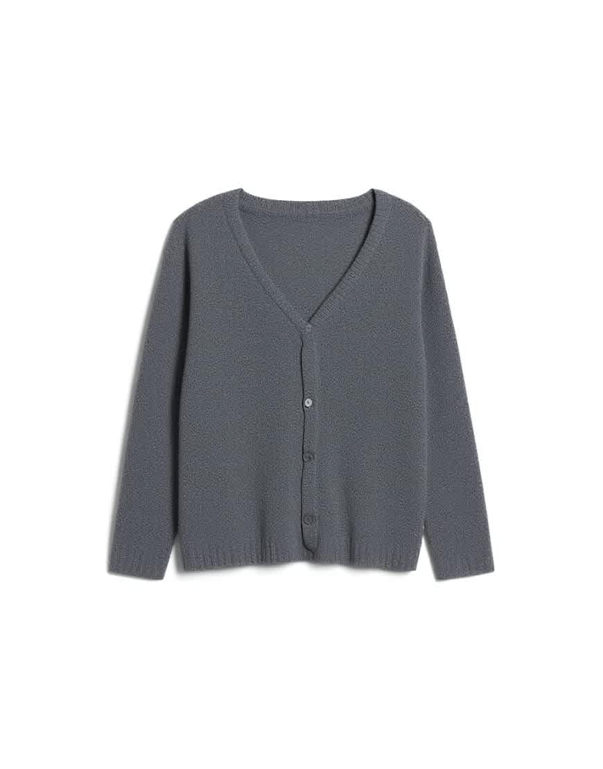 Topman regular fit knitted cardigan in charcoal