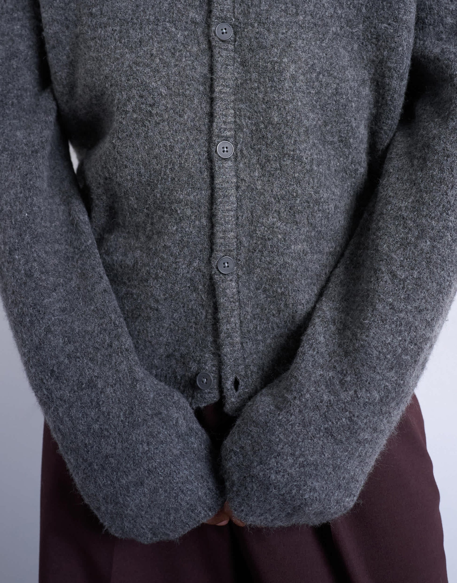 Topman regular fit knitted cardigan in charcoal