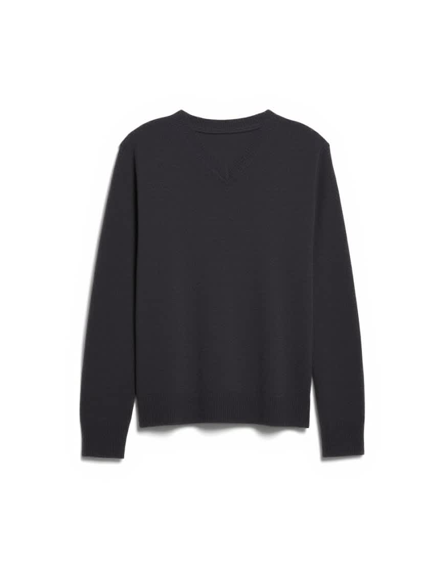 Topman regular fit knitted v-neck jumper with wool in charcoal