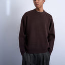 Pull ras du cou en maille coupe décontractée marron Topman
