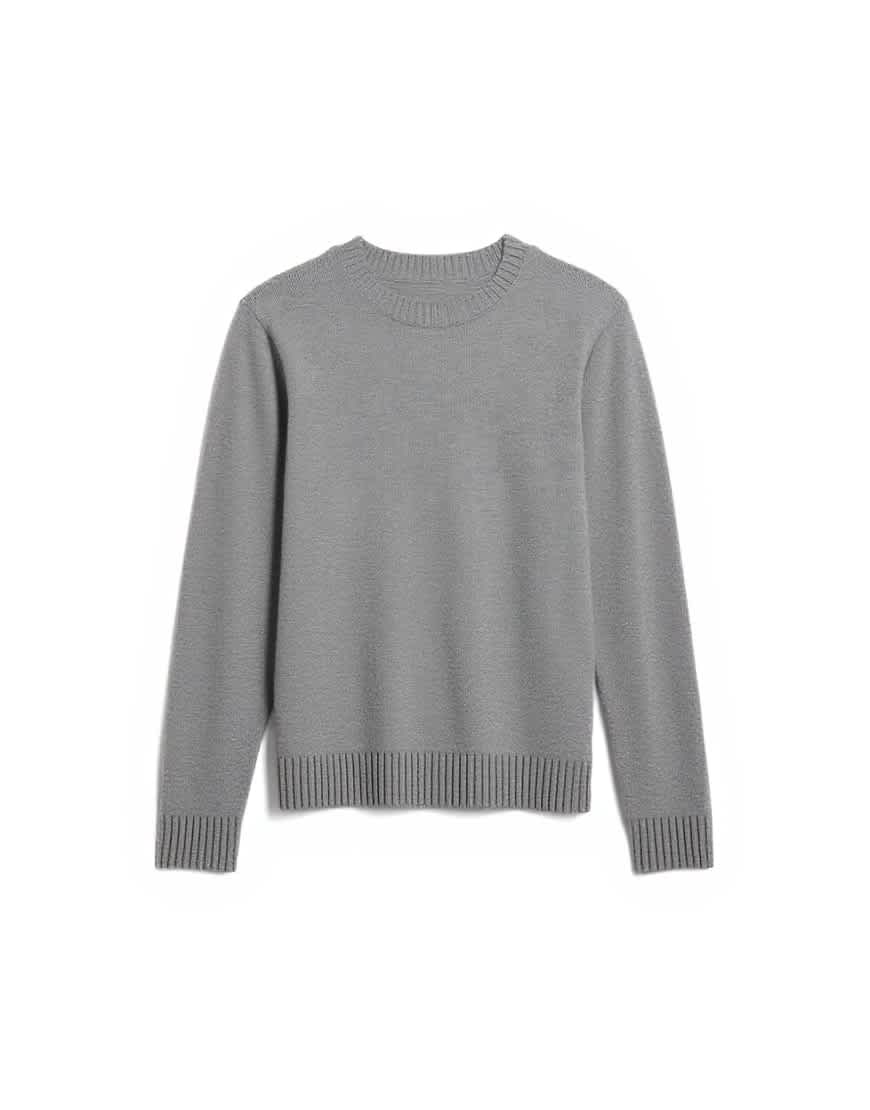 Topman regular fit knitted crew neck jumper with wool in grey