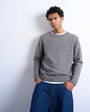 Topman regular fit knitted crew neck jumper with wool in grey