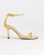 Topshop Alexi 2 part high heeled sandal in gold