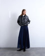Topshop sheer full circle chiffon maxi skirt in navy