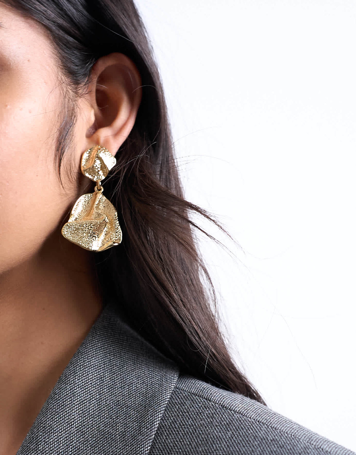 Topshop Portia drop earrings in gold