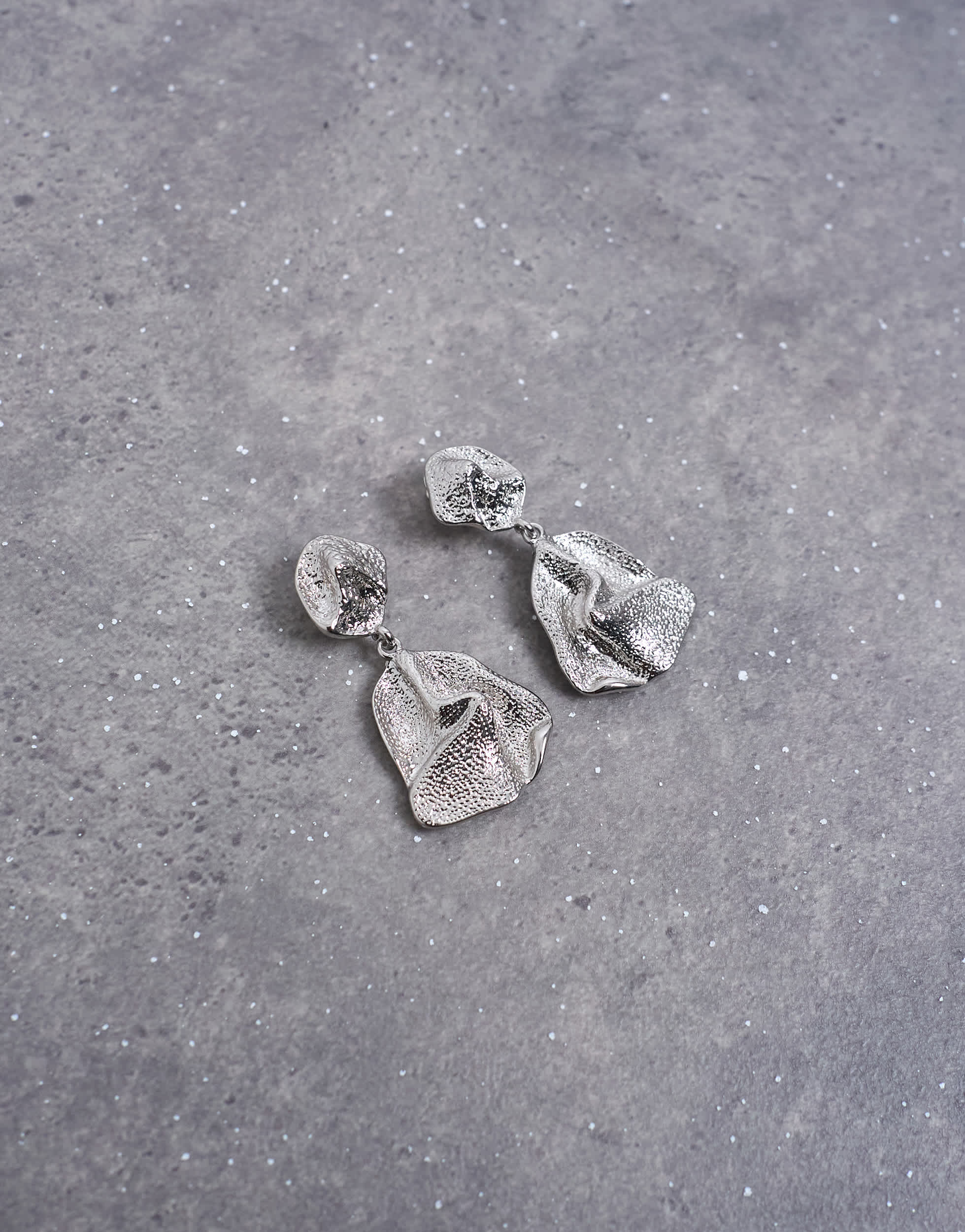 Topshop Portia drop earrings in silver